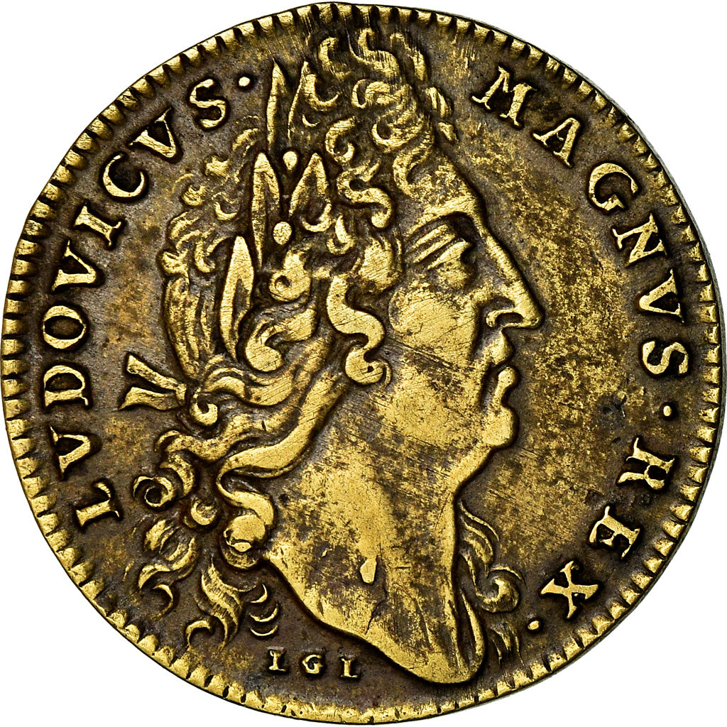 Francia, Token, Louis XIV, Bâtiments du roi, History, BB+, Ottone