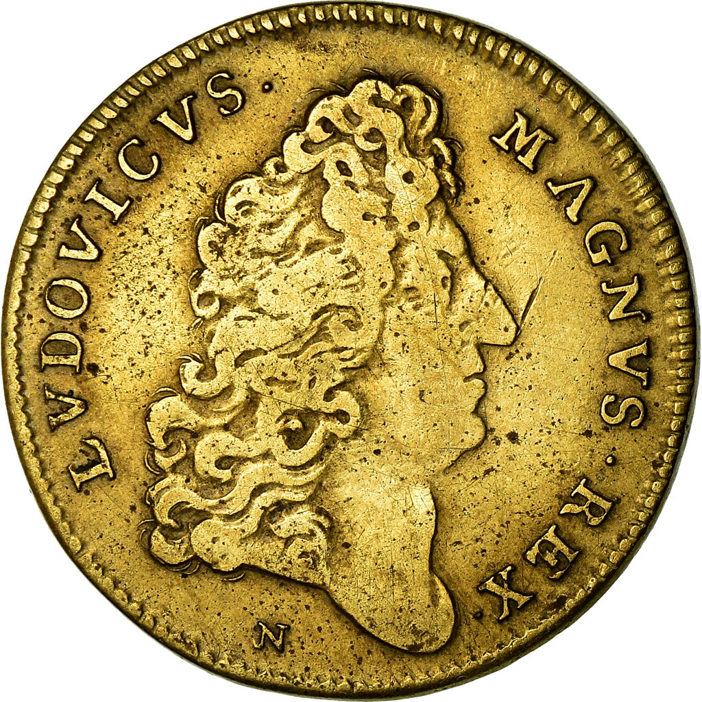 France, Jeton, Louis XIV, Flandre Française, Prise de Namur, TB, Laiton
