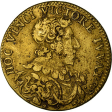 Frankreich, Token, Louis XIV, Louis XIII , Le Juste, History, 1629, S, Messing