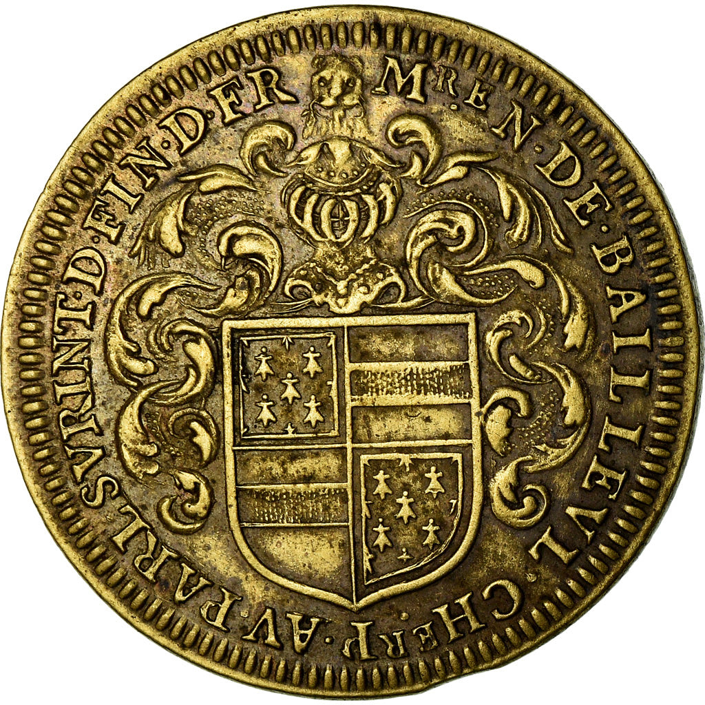 France, Token, Louis XIV, Villes et Noblesse , Nicolas de Bailleul, History
