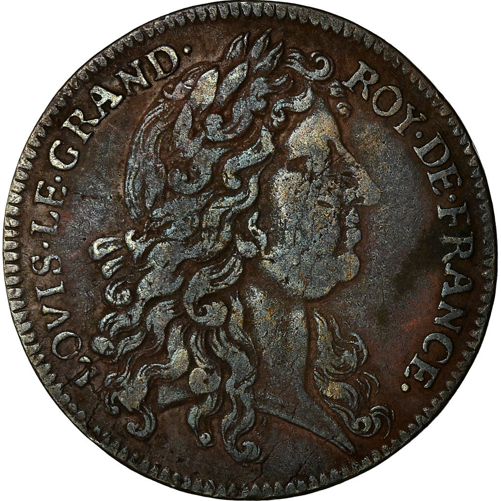 France, Jeton, Louis XIV, Trêve de Vingt Ans, History, TB+, Cuivre