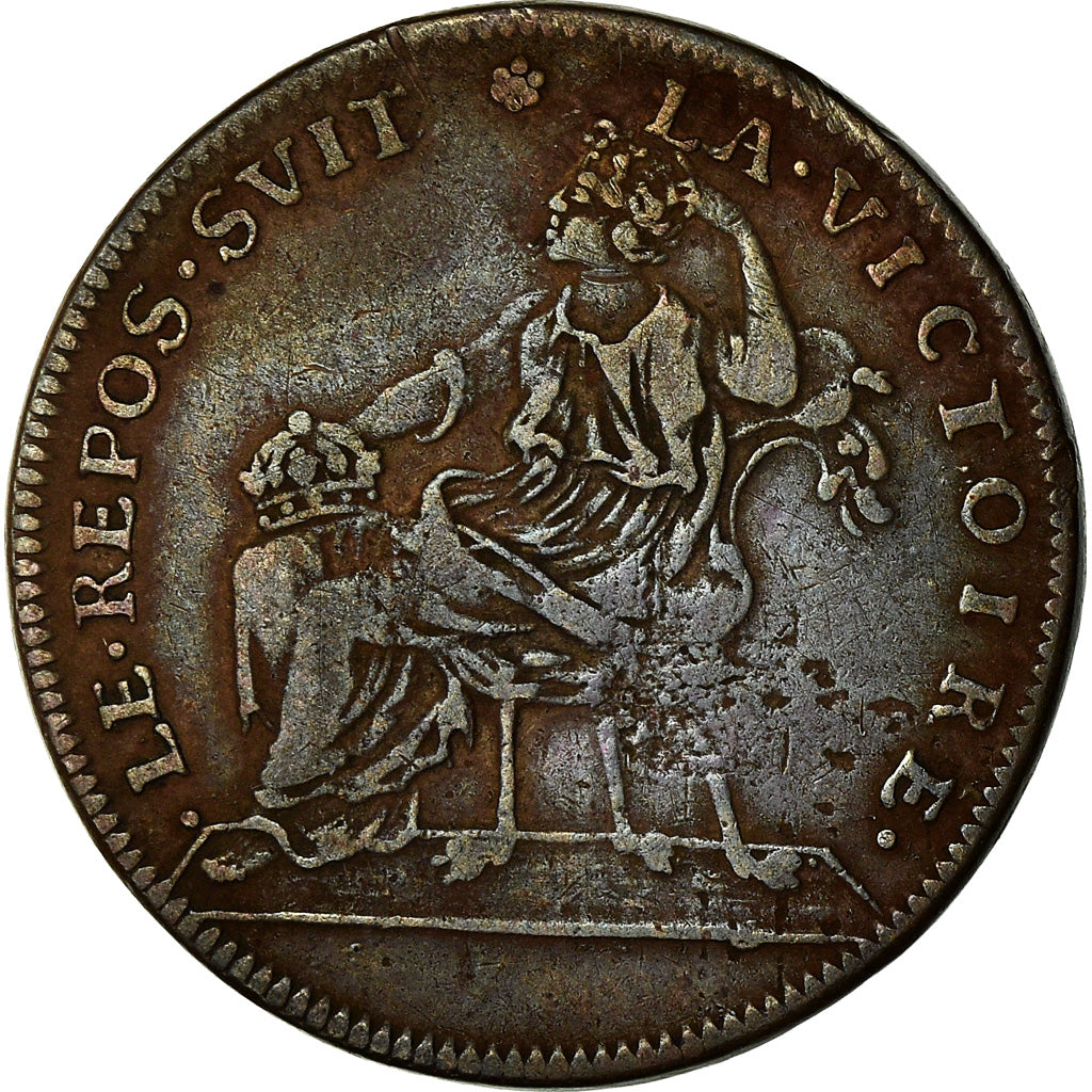 France, Jeton, Louis XIV, Trêve de Vingt Ans, History, TB+, Cuivre