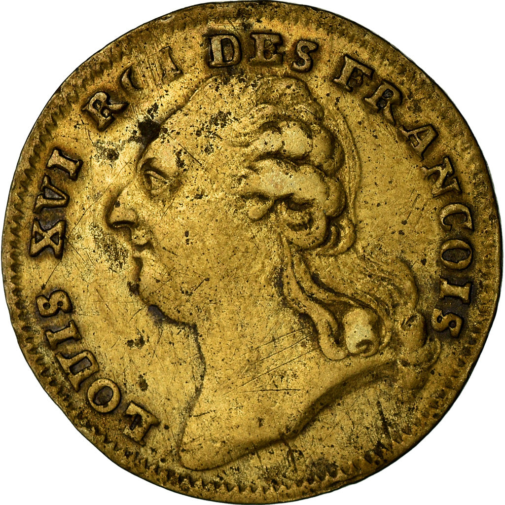 France, Token, Louis XVI, Révolution, Constitution, History, EF(40-45), Brass