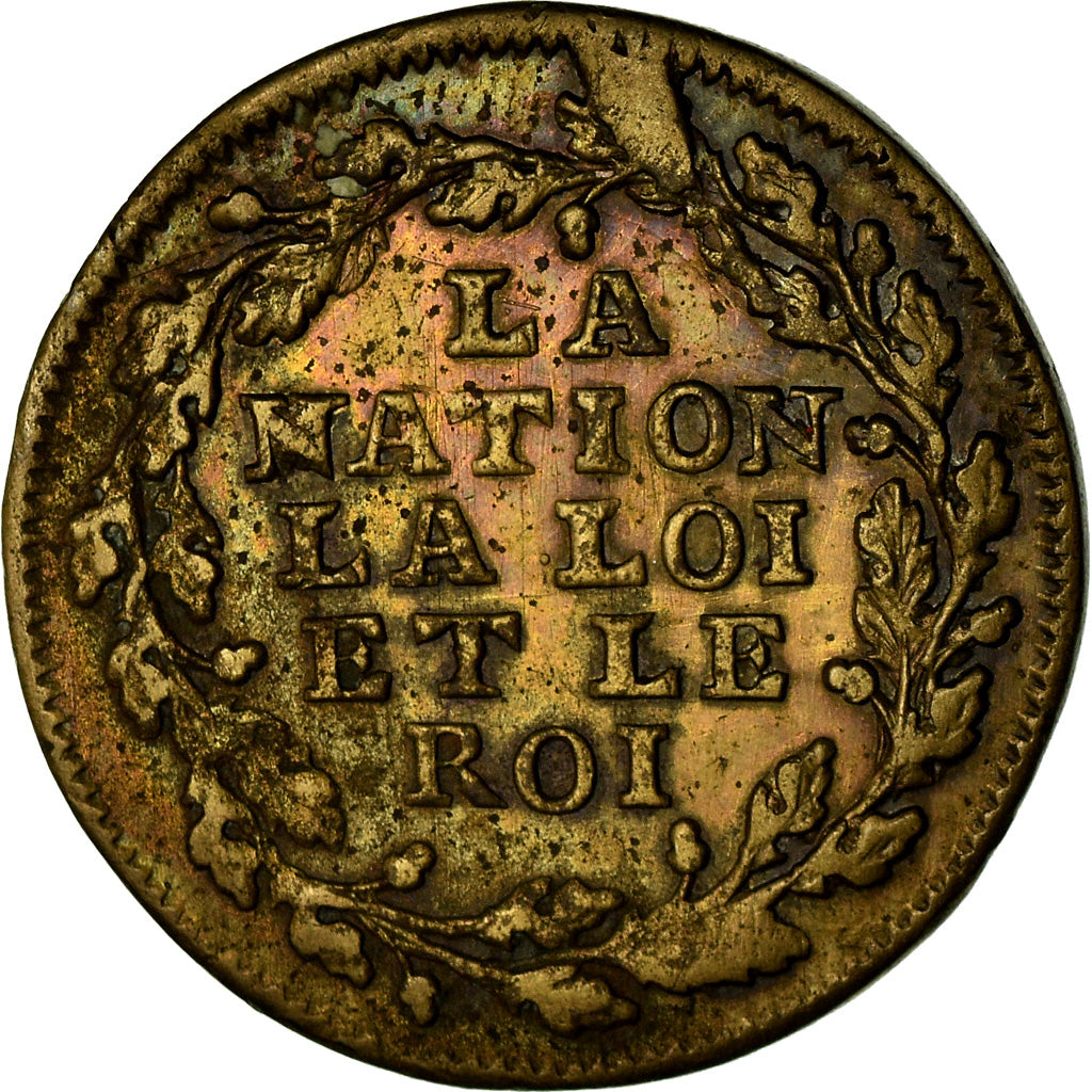 France, Token, Louis XVI, Révolution, Constitution, History, EF(40-45), Brass
