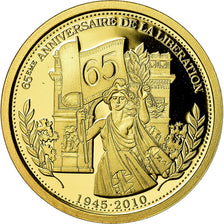 France, Médaille, 65ème Anniversaire de la Libération, 2010, FDC, Or