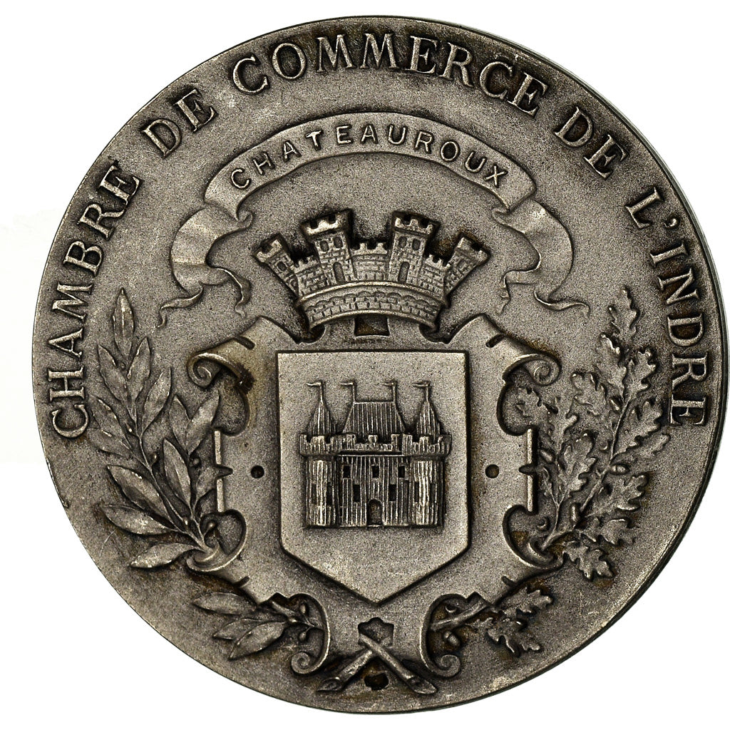 France, Medal, Chambre de Commerce de l'Indre, Châteauroux, Roty, AU(55-58)