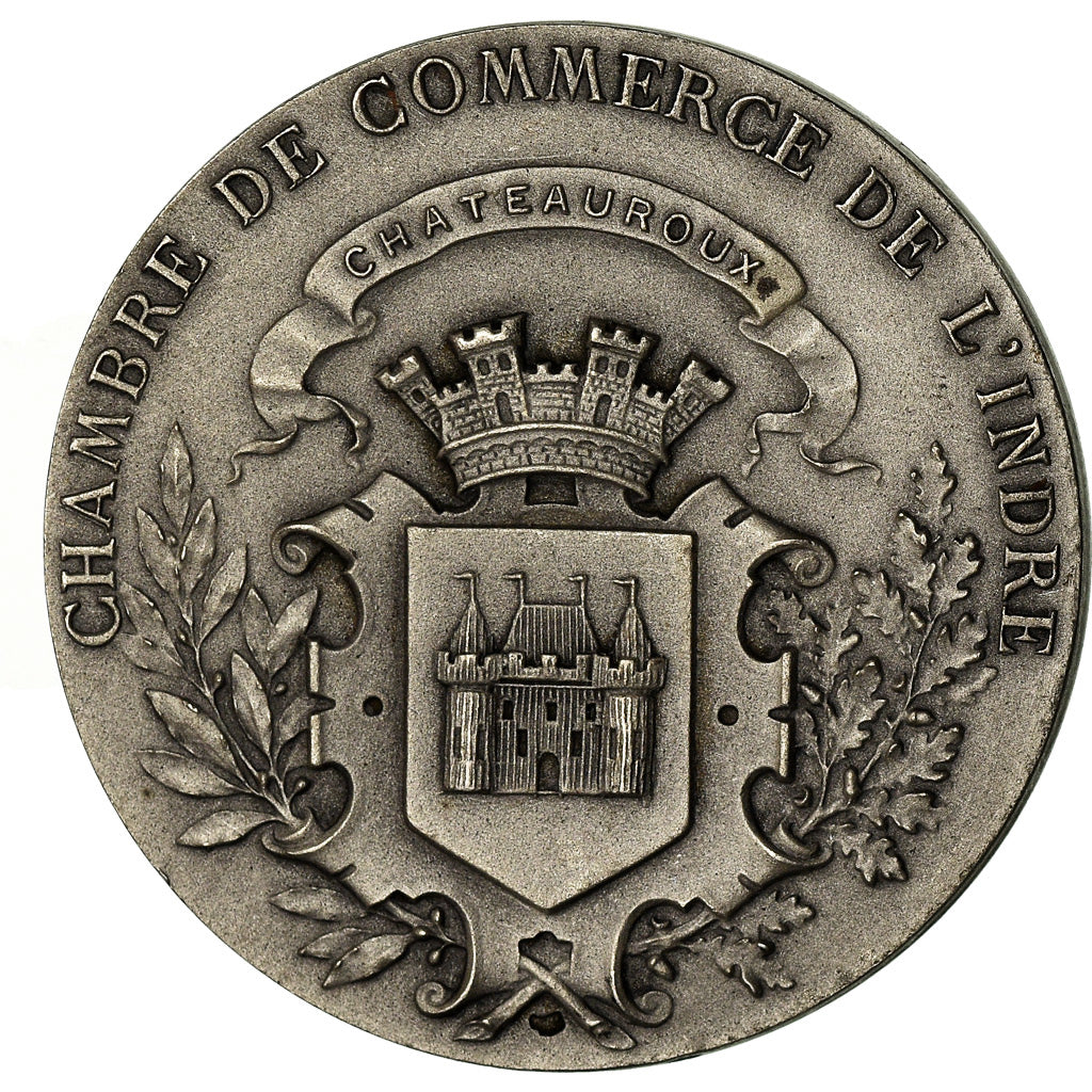 France, Medal, Chambre de Commerce de l'Indre, Châteauroux, Roty, AU(55-58)