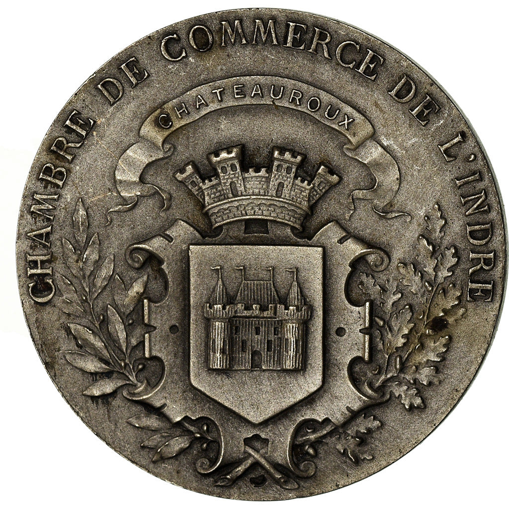 France, Medal, Chambre de Commerce de l'Indre, Châteauroux, Roty, AU(50-53)