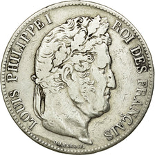 Monnaie, France, Louis-Philippe, 5 Francs, 1833, Lille, TB, Argent, KM:749.13