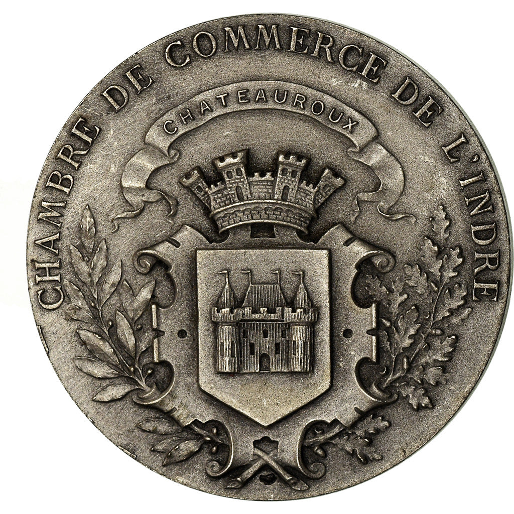 France, Medal, Chambre de Commerce de l'Indre, Châteauroux, Roty, AU(50-53)