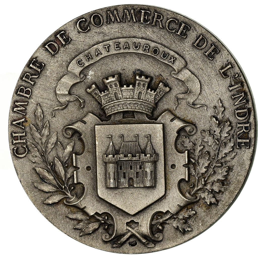 France, Medal, Chambre de Commerce de l'Indre, Châteauroux, Roty, AU(50-53)