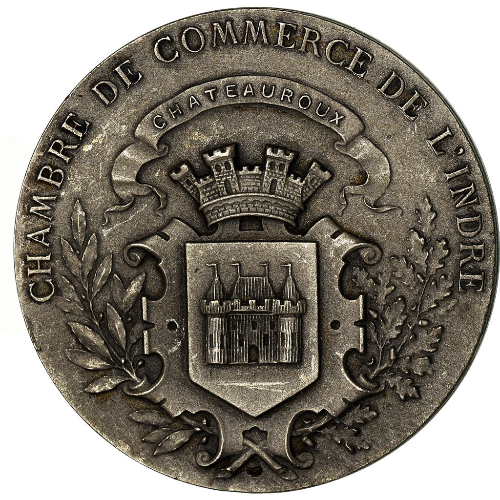 France, Medal, Chambre de Commerce de l'Indre, Châteauroux, Roty, AU(50-53)
