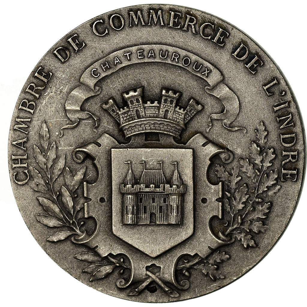 France, Medal, Chambre de Commerce de l'Indre, Châteauroux, Roty, AU(50-53)