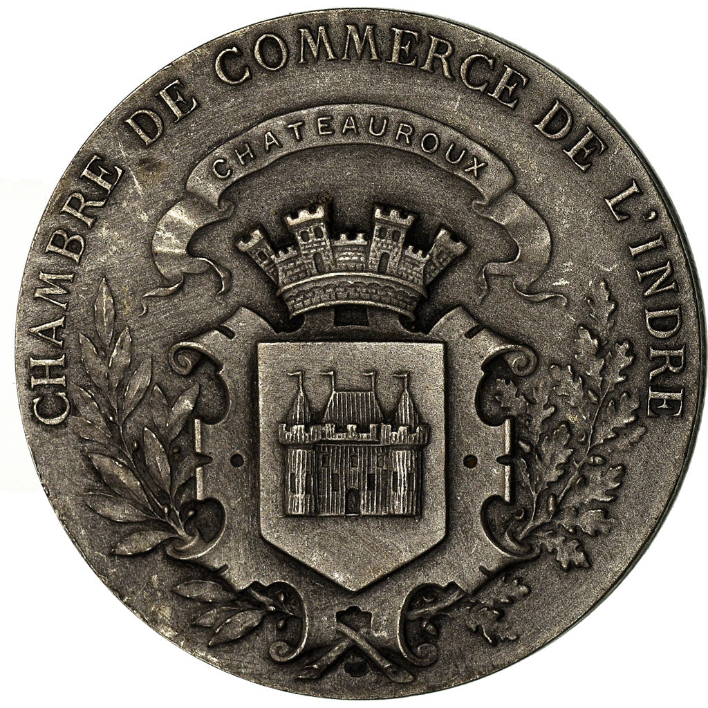 France, Medal, Chambre de Commerce de l'Indre, Châteauroux, Roty, AU(50-53)