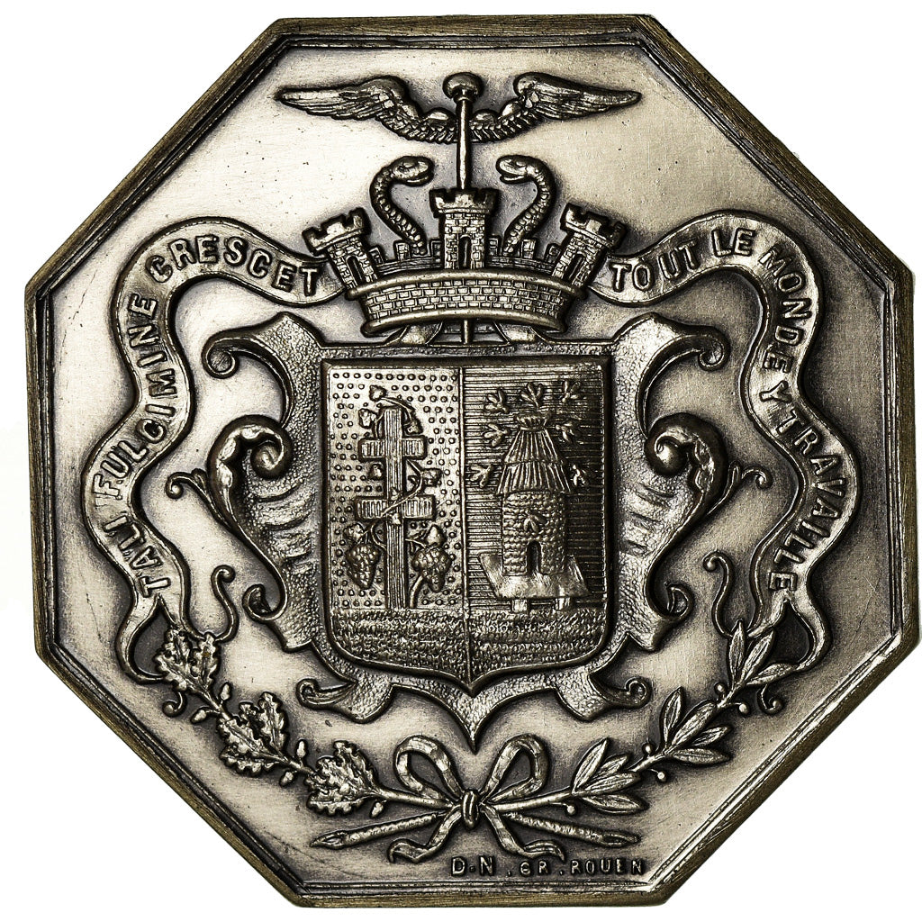 France, Token, Chambre de Commerce d'Elbeuf, 1862, MS(65-70), Silver
