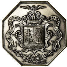 France, Token, Chambre de Commerce d'Elbeuf, 1862, MS(65-70), Silver
