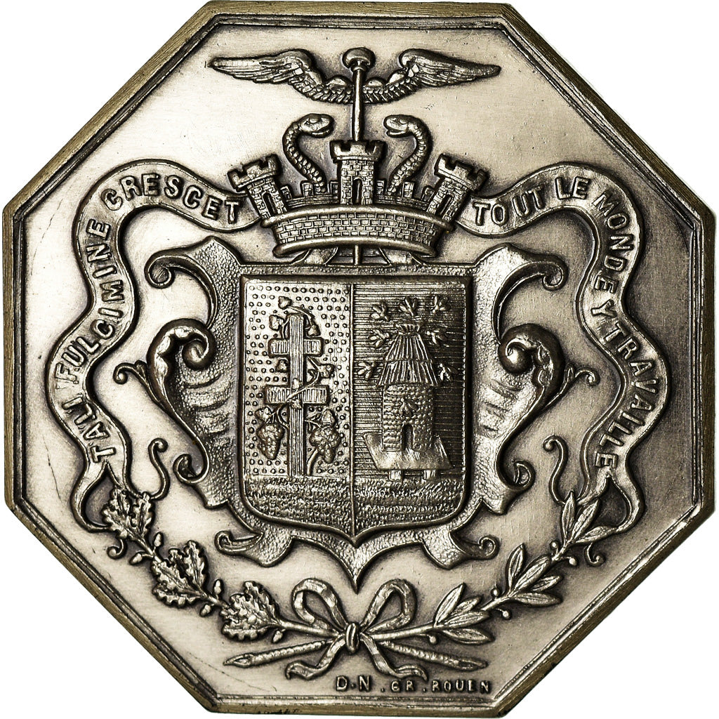 France, Token, Chambre de Commerce d'Elbeuf, 1862, MS(64), Silver