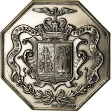 France, Token, Chambre de Commerce d'Elbeuf, 1862, MS(64), Silver