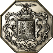 France, Token, Chambre de Commerce d'Elbeuf, 1862, MS(64), Silver
