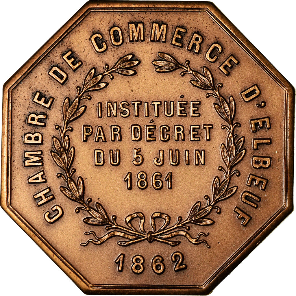 Frankrijk, Token, Chambre de Commerce d'Elbeuf, 1862, UNC, Bronze