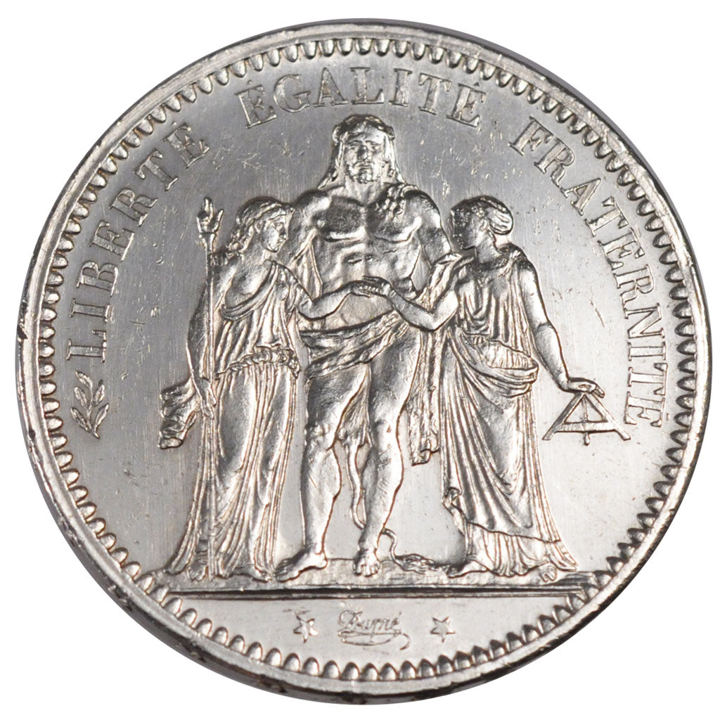 FRANCE, Hercule, 5 Francs, 1873, Paris, KM #820.1, AU(55-58), Silver, Gadoury...