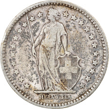 Coin, Switzerland, 2 Francs, 1886, Bern, VF(30-35), Silver, KM:21