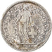 Coin, Switzerland, 2 Francs, 1886, Bern, VF(30-35), Silver, KM:21