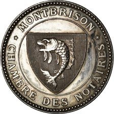 France, Jeton, Notaires de l'Arrondissement de Montbrison, 1876, SUP+, Argent