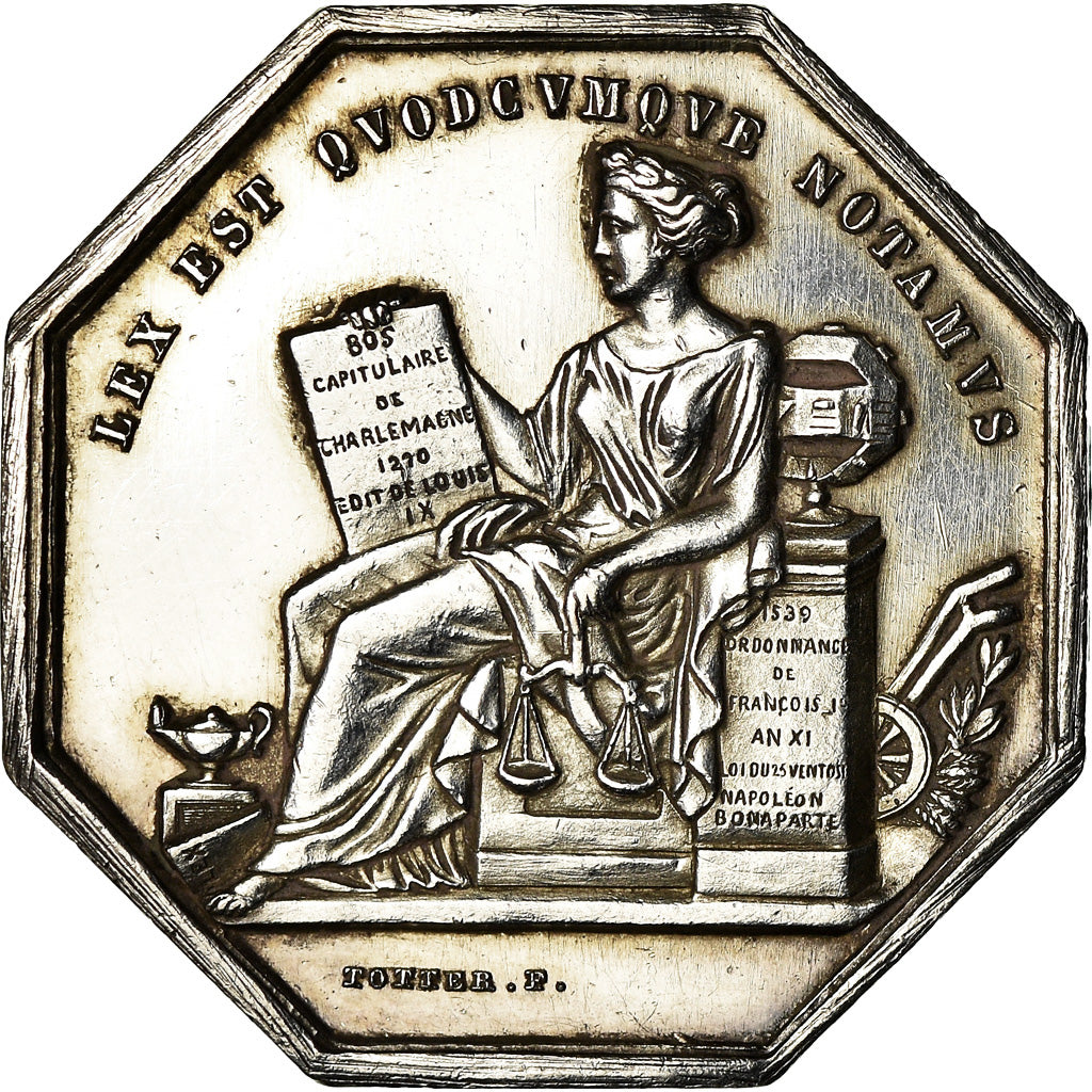 Francja, Token, Notaires de l'Arrondissement de Villefranche, Rhône, Undated
