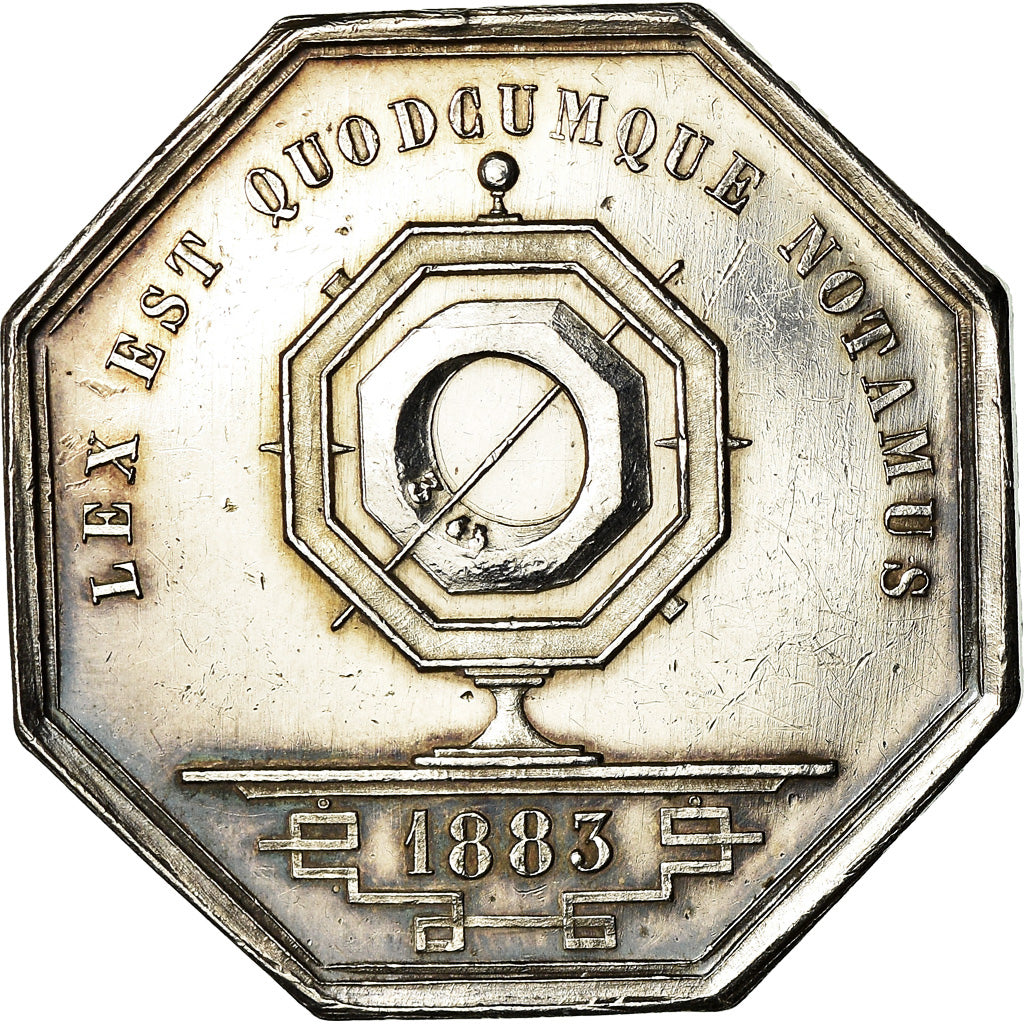 France, Token, Notaires de l'Arrondissement de Lyon, 1883, Schaller, MS(60-62)