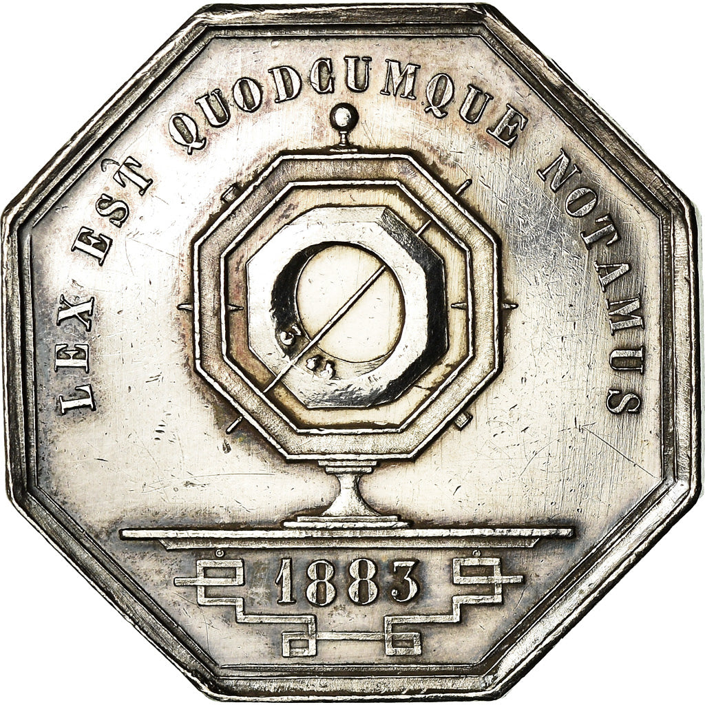 France, Token, Notaires de l'Arrondissement de Lyon, 1883, Schaller, MS(60-62)