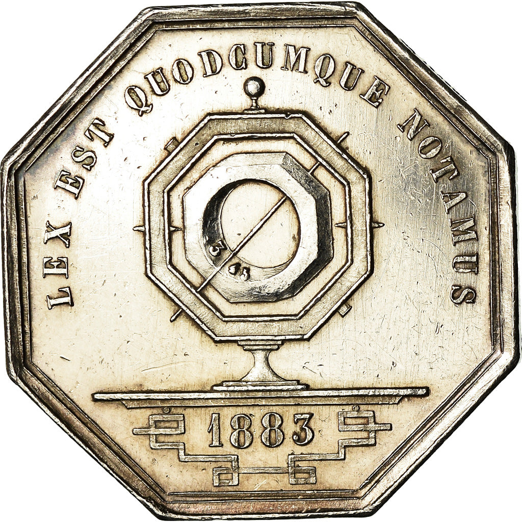 France, Token, Notaires de l'Arrondissement de Lyon, 1883, Schaller, MS(60-62)