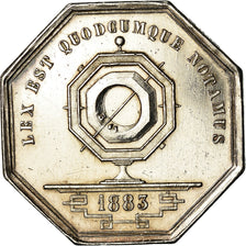 France, Token, Notaires de l'Arrondissement de Lyon, 1883, Schaller, MS(60-62)