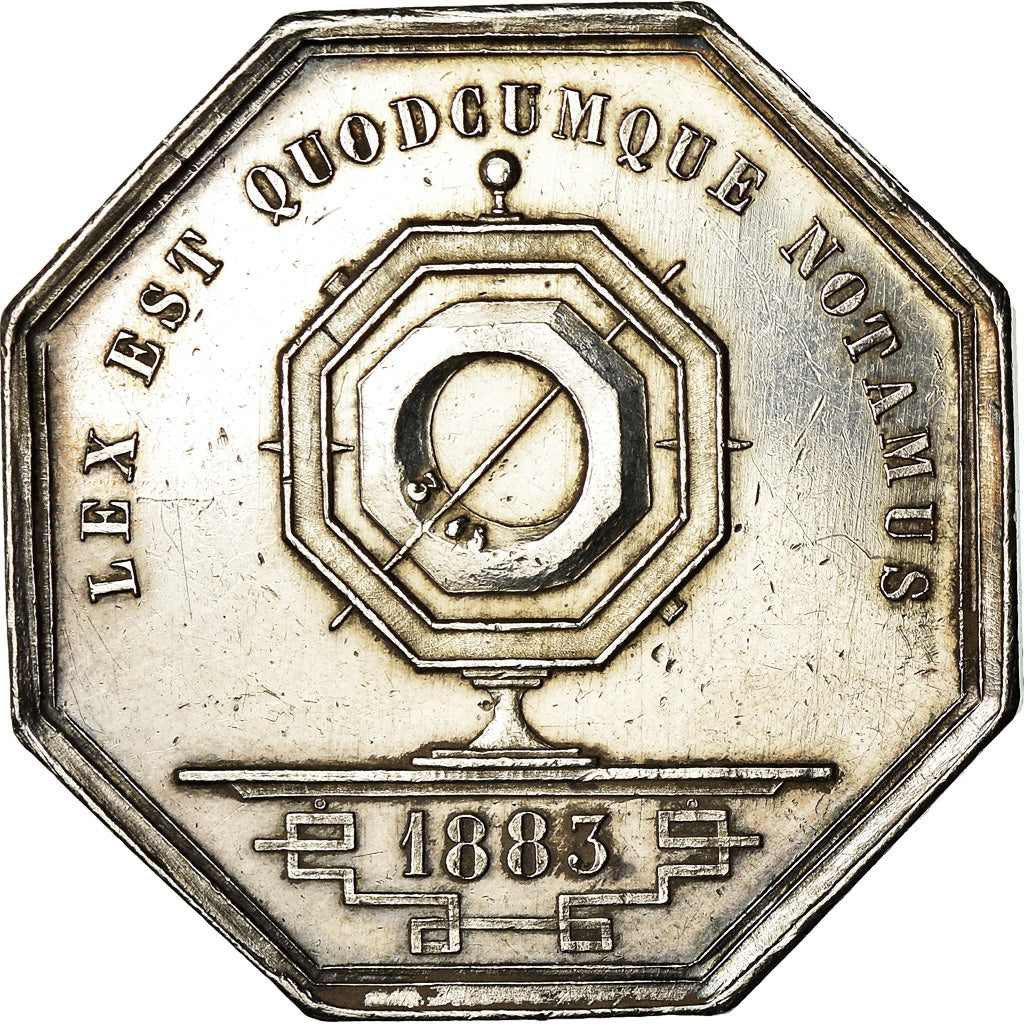 France, Token, Notaires de l'Arrondissement de Lyon, 1883, Schaller, AU(55-58)