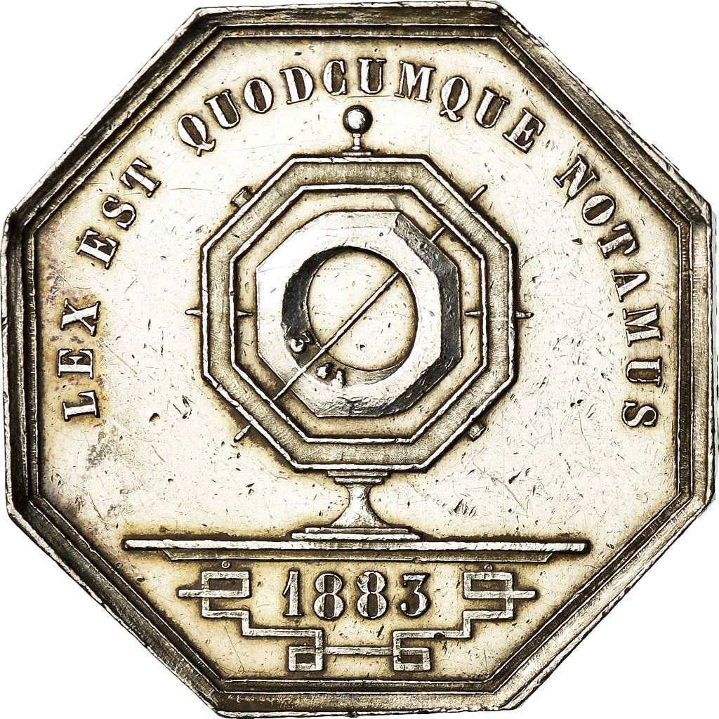 France, Token, Notaires de l'Arrondissement de Lyon, 1883, Schaller, AU(55-58)