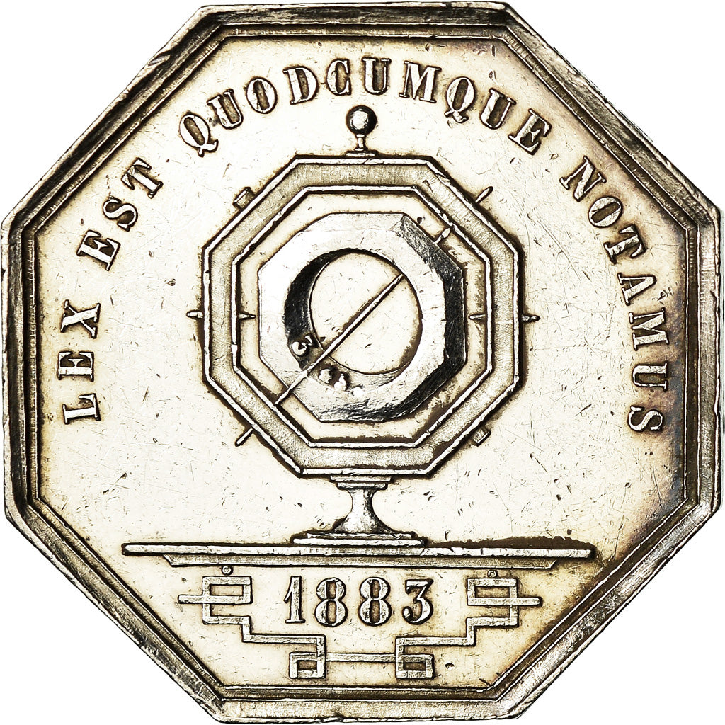 Francia, Token, Notaires de l'Arrondissement de Lyon, 1883, Schaller, SPL-