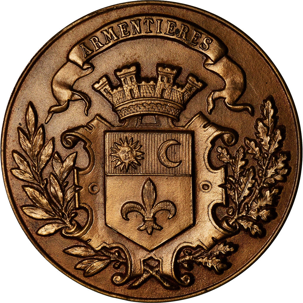 France, Token, Ville d'Armentières, Nord, MS(63), Bronze