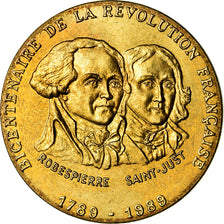 France, Medal, Révolution Française, Robespierre / Saint-Just, MDP, MS(63)