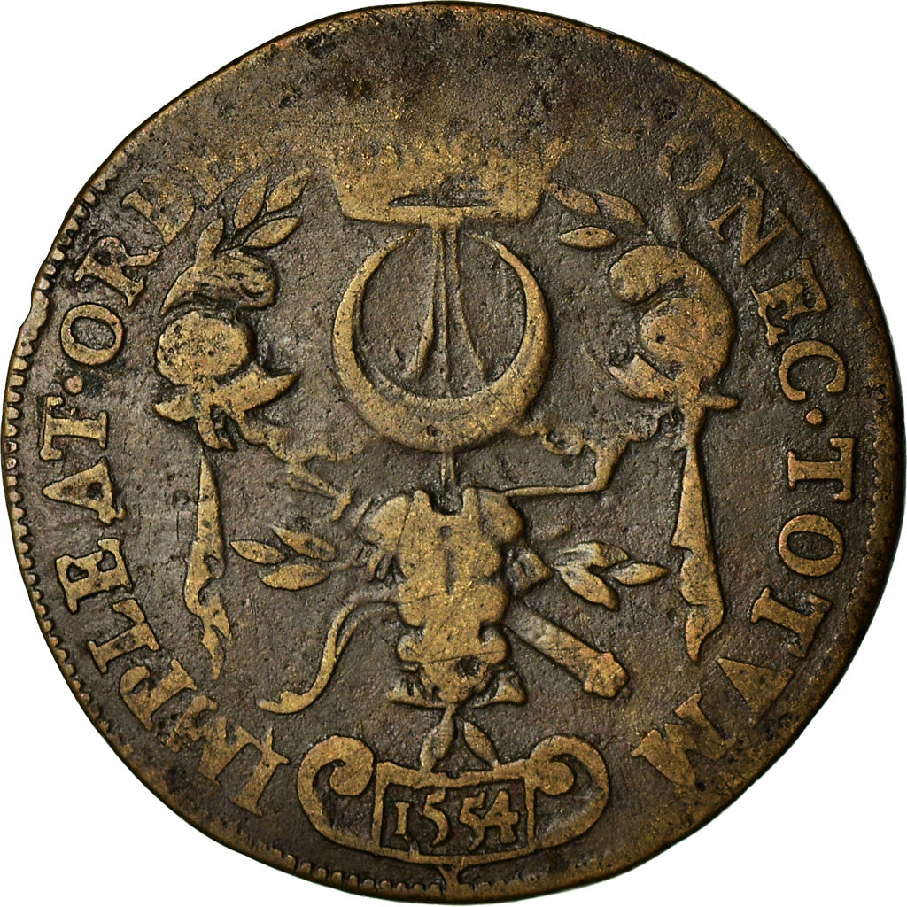 France, Token, Henri II, History, 1554, VG(8-10), Copper
