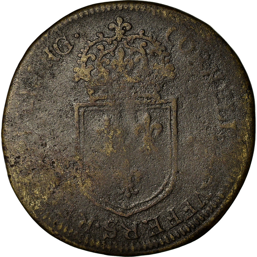 France, Jeton, Louis XIV, Nuremberg, Cornélius Lauffers, History, TB, Cuivre