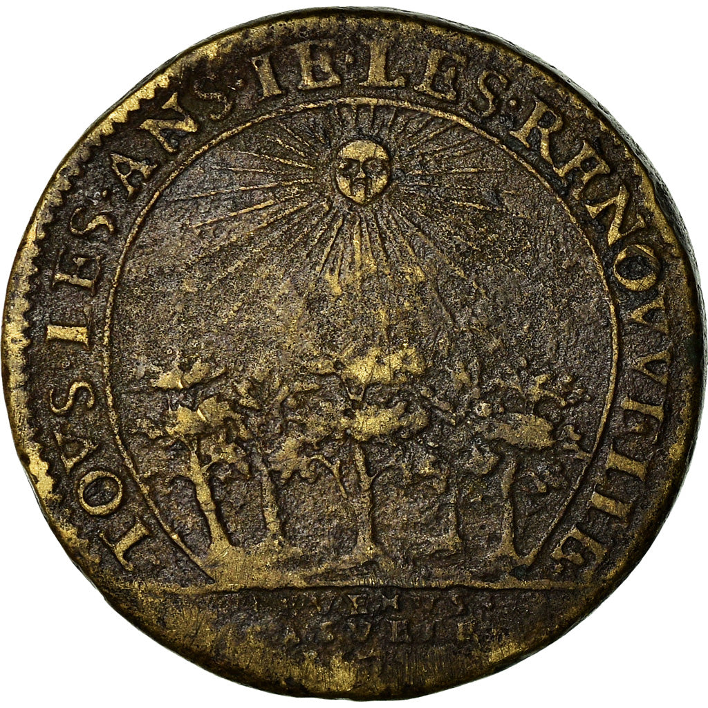 Francia, Token, Louis XIV Le Grand, History, BC, Cobre
