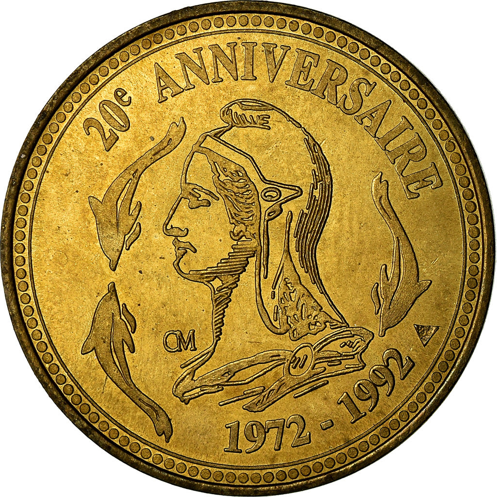 France, Jeton, Ecu, Numismatique et Change, 20ème Anniversaire, 1992, SPL