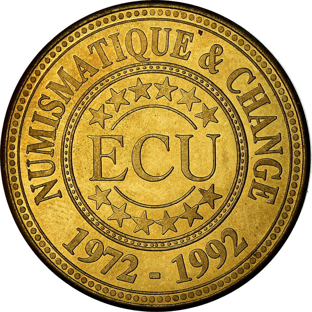France, Jeton, Ecu, Numismatique et Change, 20ème Anniversaire, 1992, SPL