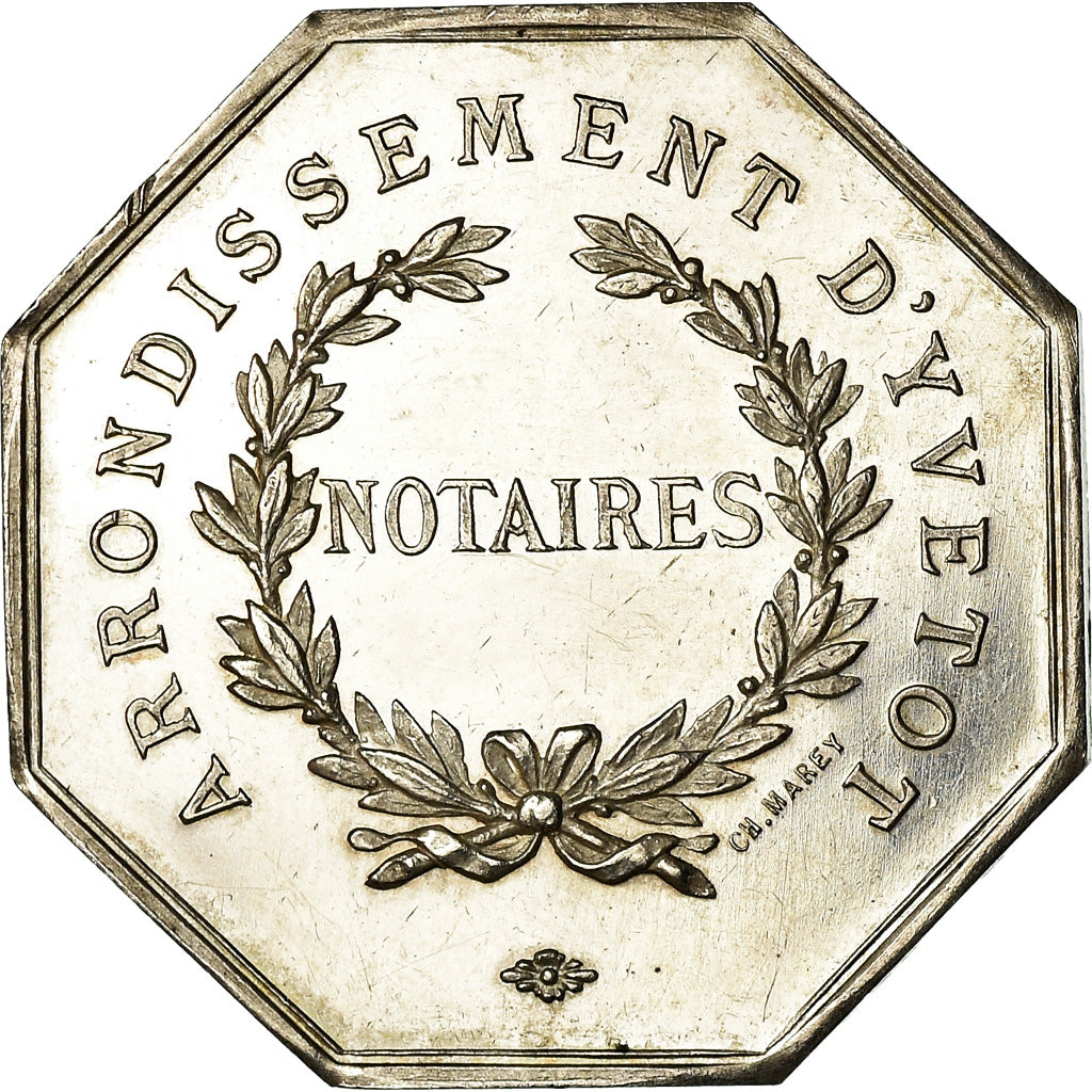 France, Token, Notaires de l'Arrondissement d'Yvetot, MS(60-62), Silver