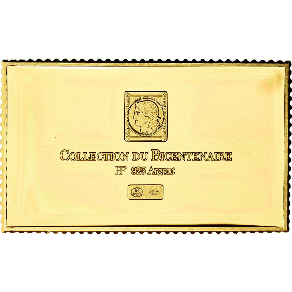 France, Médaille, Timbre, Révolution, Prise de la Bastille, FDC, Vermeil