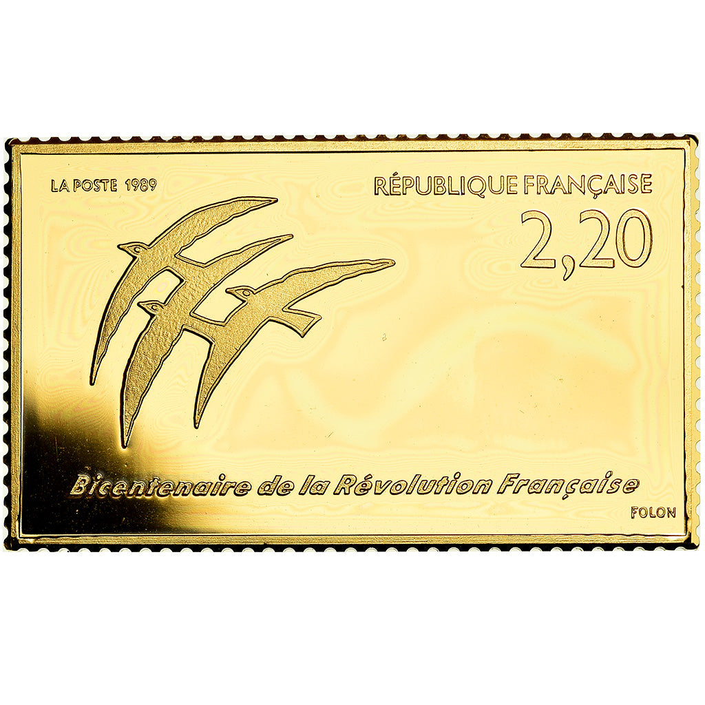 France, Medal, Timbre, Bicentenaire de la Révolution Française, MS(65-70)