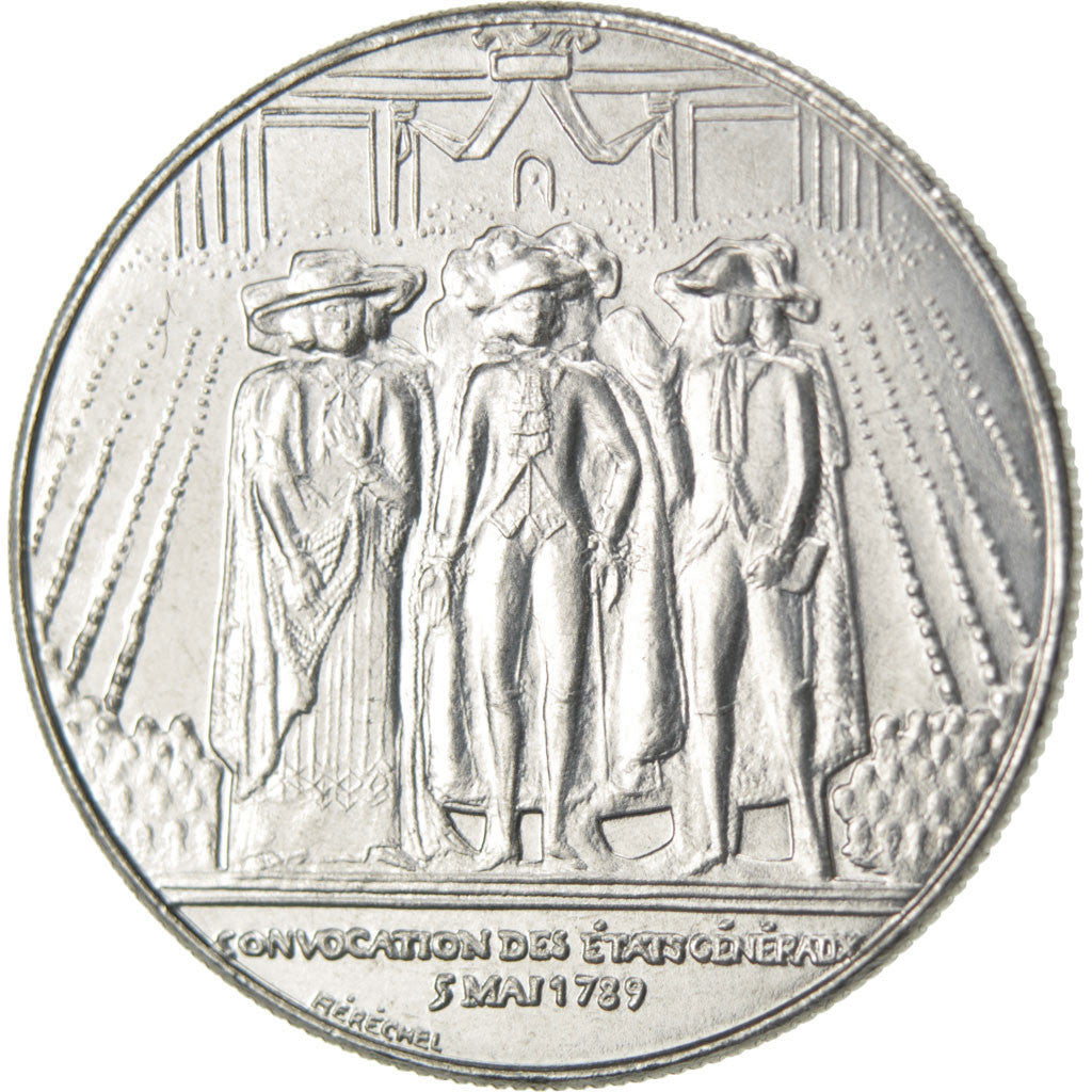FRANCE, Franc, 1989, KM #E142, MS(65-70), Nickel, Gadoury #477, 5.96