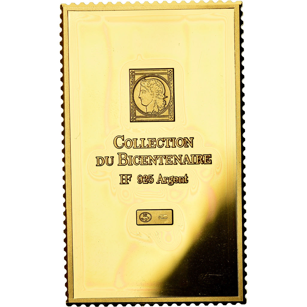 France, Médaille, Timbre, Napoléon Bonaparte au Pont d'Arcole, FDC, Vermeil