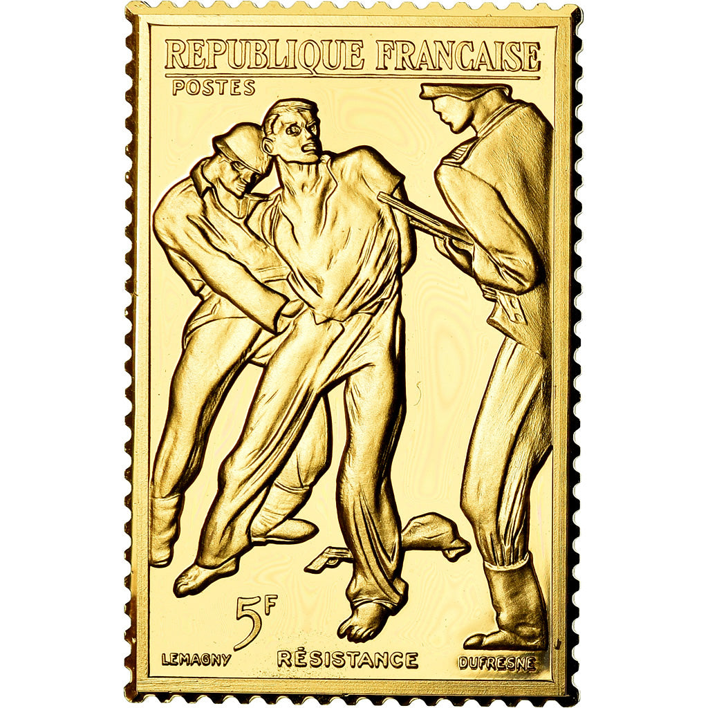 Frankrijk, Medaille, Timbre, Bicentenaire, Résistance, History, FDC, Vermeil
