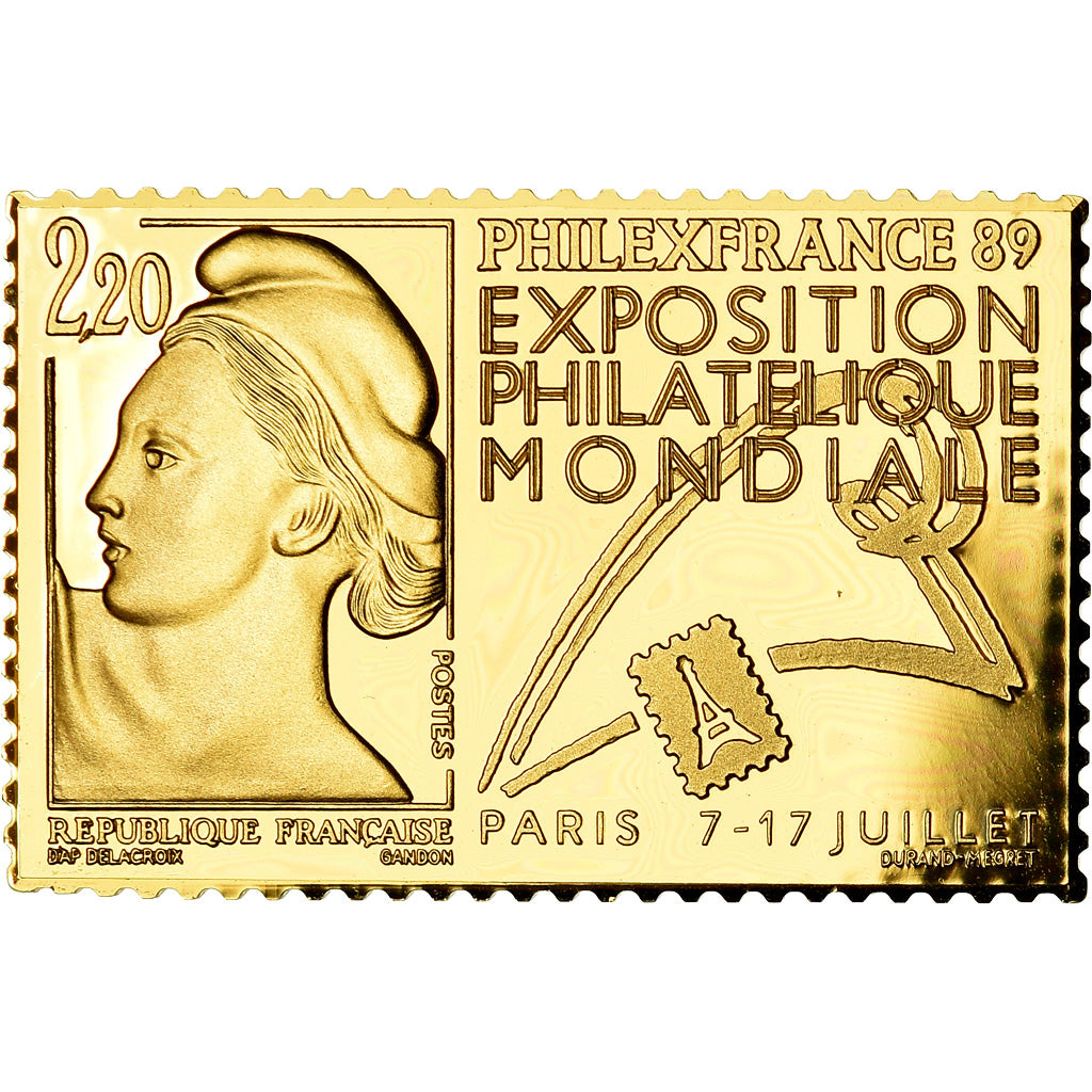 France, Medal, Timbre, Bicentenaire, Exposition Philatélique Mondiale